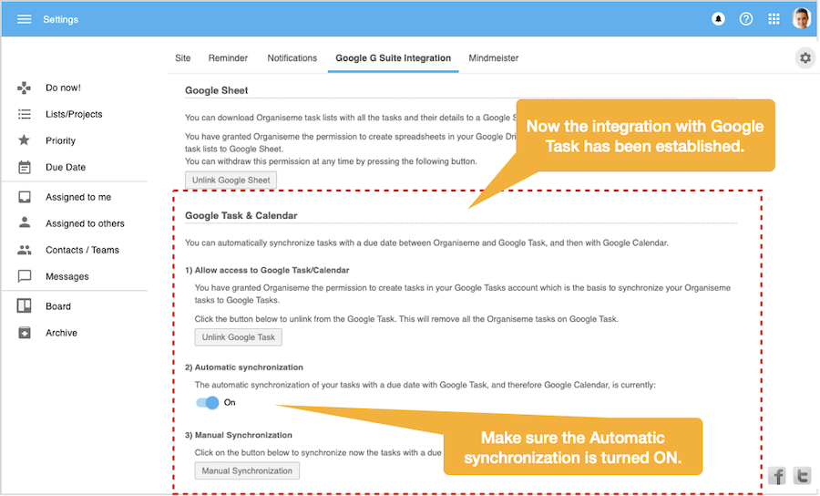 Starting Organiseme Docs Add-on